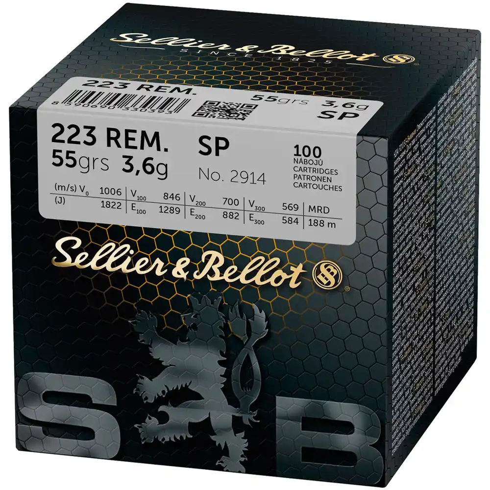 Sellier & Bellot .223 Rem. Teilmantel SP 3,6g/55grs. - 100 Stk.