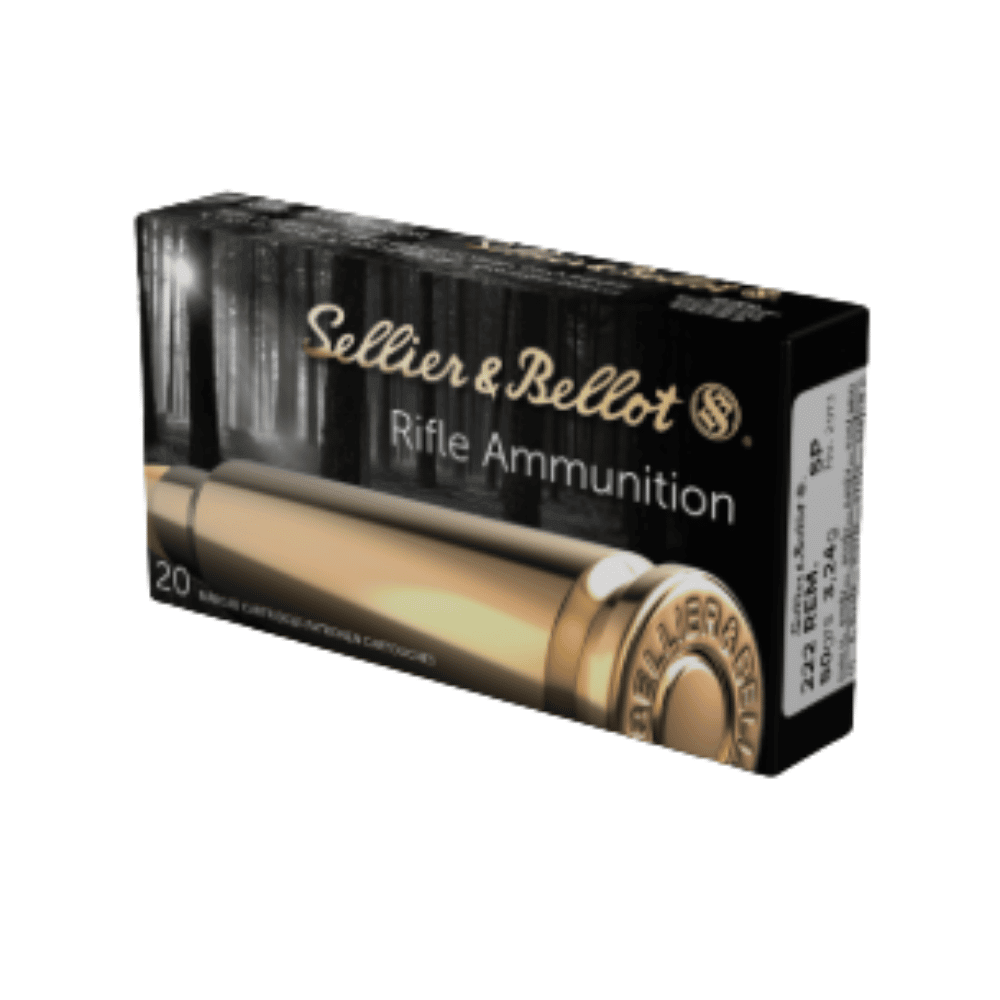 Sellier & Bellot .222 Rem Vollmantel FMJ 3,2g/50grs. - 20 Stk.
