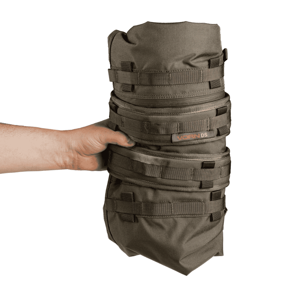 Vorn B50 Rucksack zusammengerollt