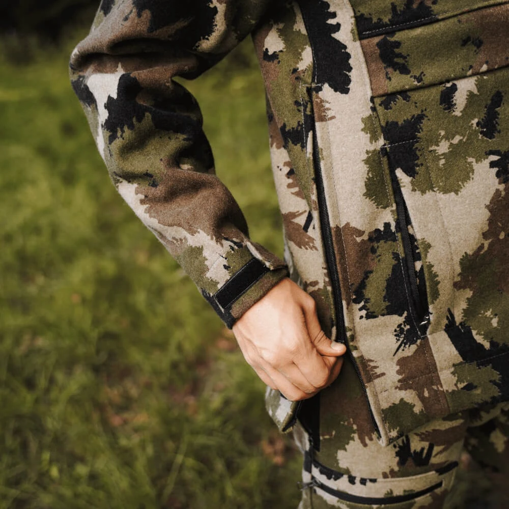 Hedlund Gotland Pro Silent Forest Lodenanorak Reißverschlusstasche
