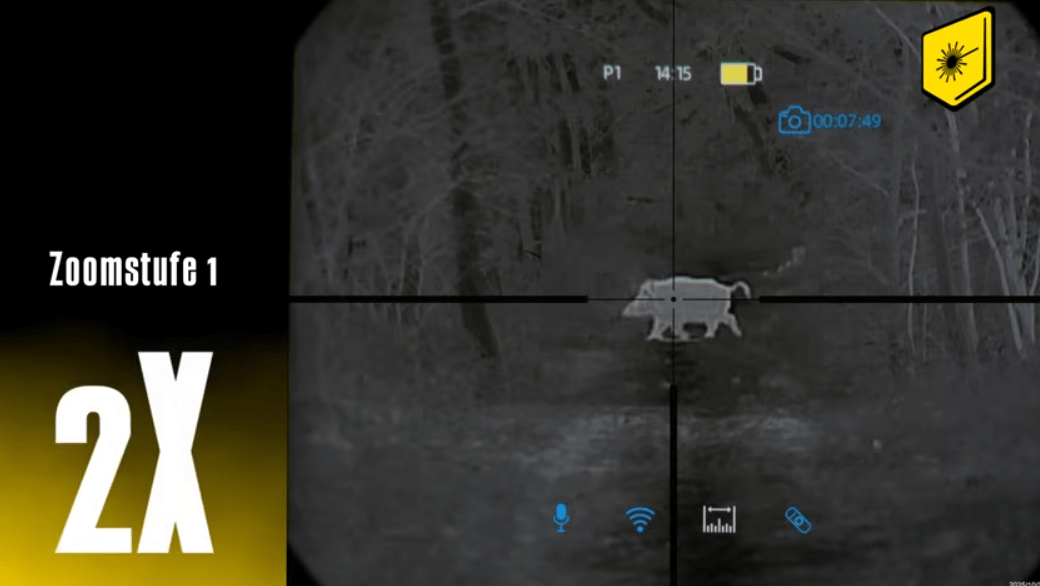 ThermTec Hunt 650L Zoomstufe 1 2X vergrößert