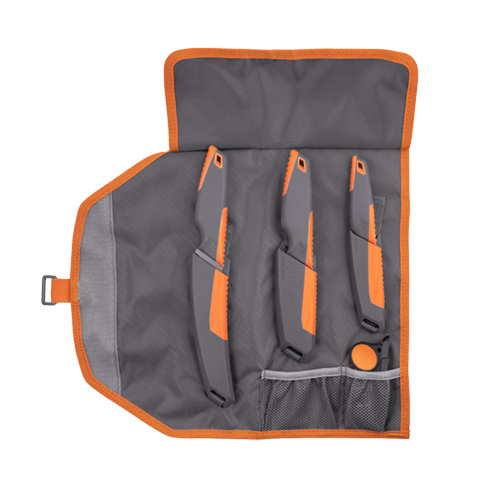 Outdoor Edge VANTEX Messerset 8-teilig Rolltasche offen