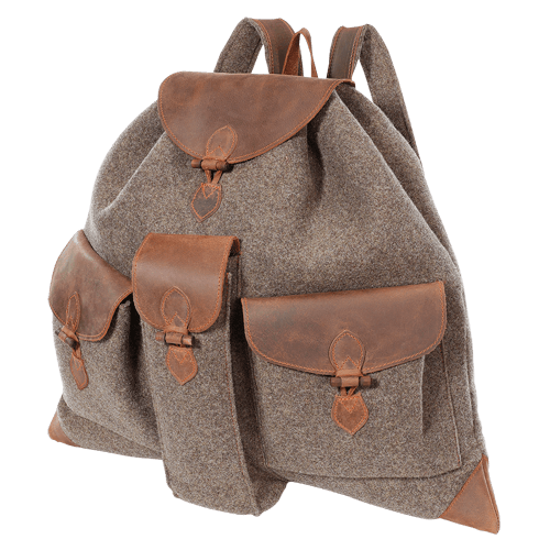 Fritzmann Jagdrucksack aus Wollfilz seitlich