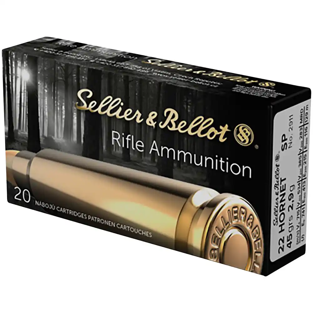 Sellier & Bellot .22 Hornet Teilmantel SP 2,9g/45grs. - 20 Stk.