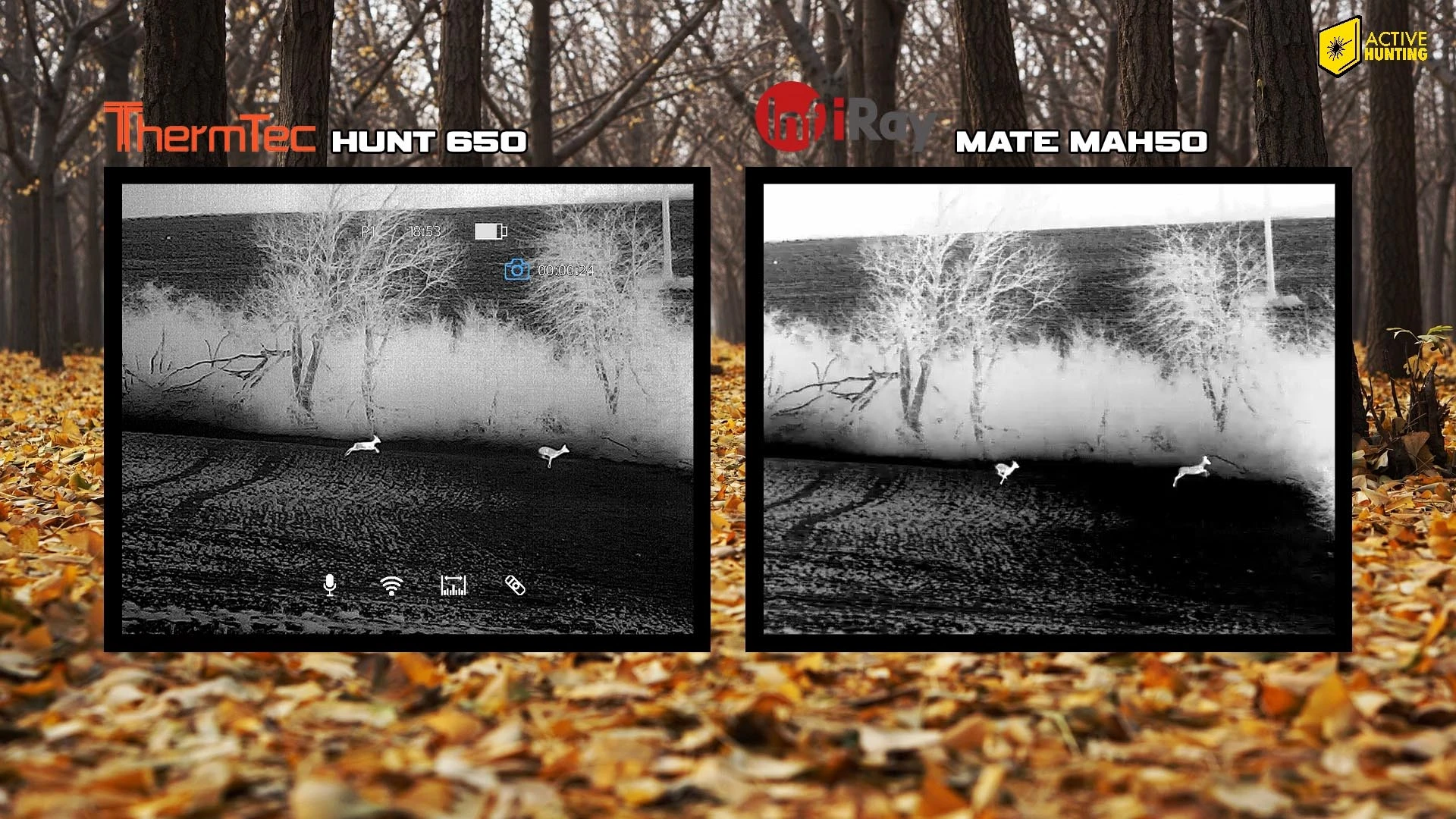 Thermtec Hunt 650 und Infiray Mate MAH50 Aufnahmen Vergleich