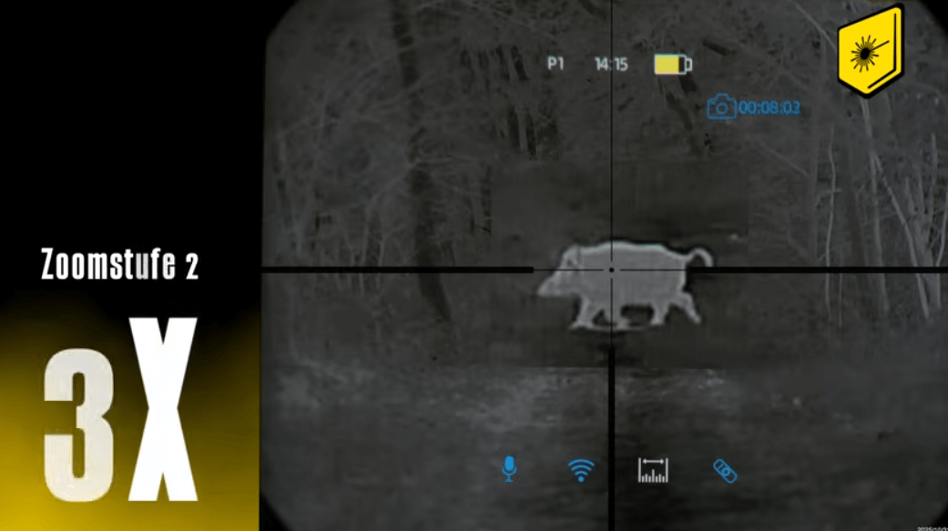 ThermTec Hunt 650L Zoomstufe 2 3X vergrößert