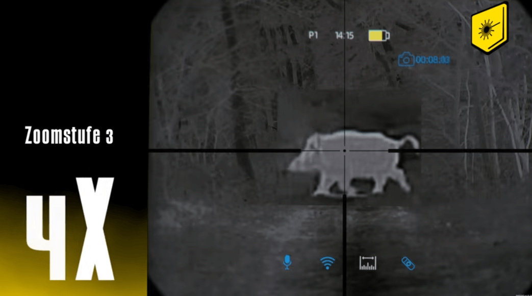 ThermTec Hunt 650L Zoomstufe 3 4X vergrößert