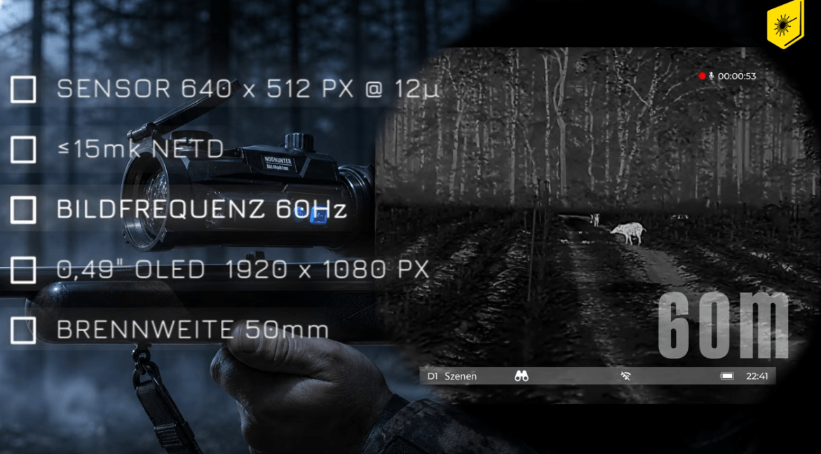 JSA Nightlux HogHunter 650 LRF Revieraufnahme 60m