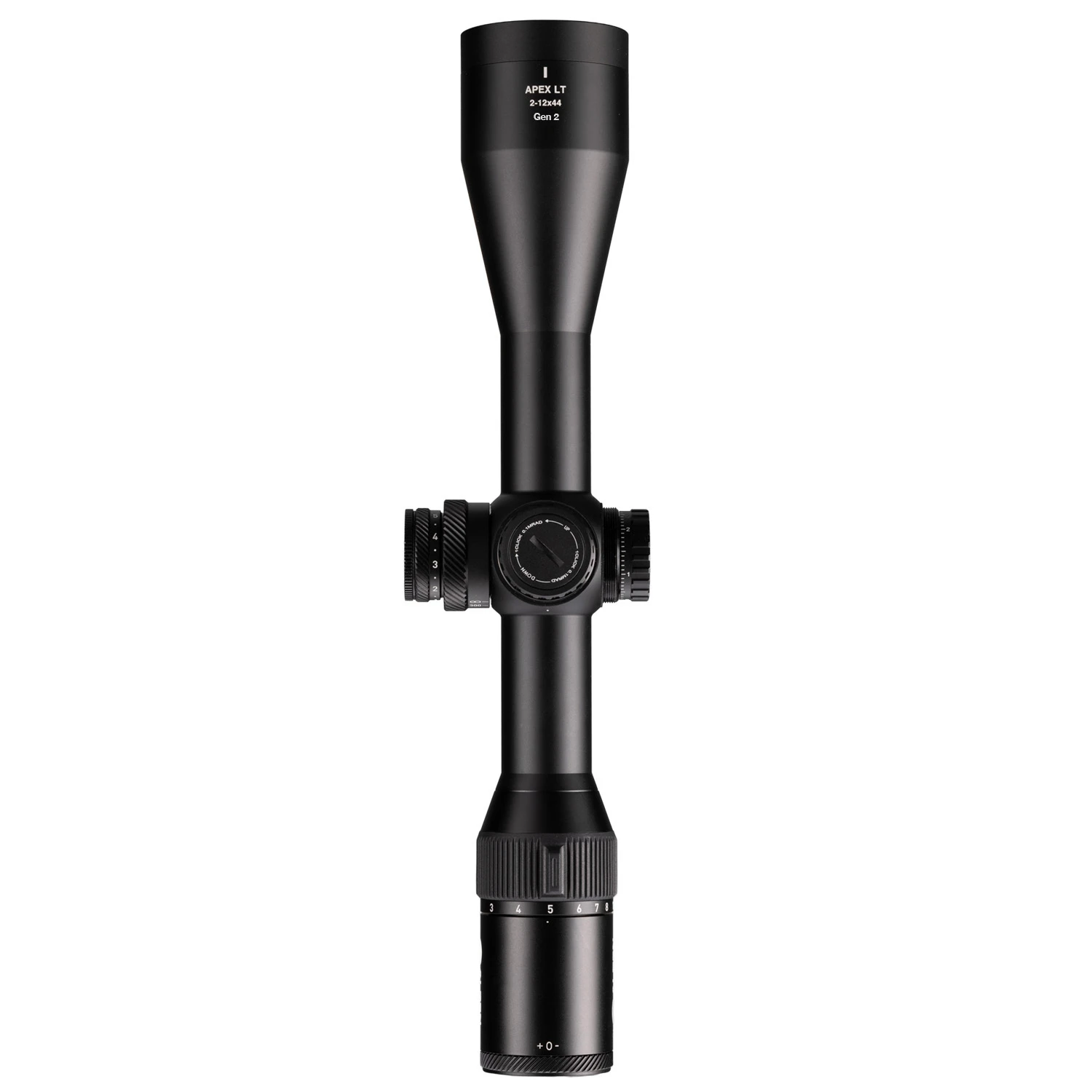 Alpen Optics Apex LT 2-12x44 A4 Gen 2 stehend oben